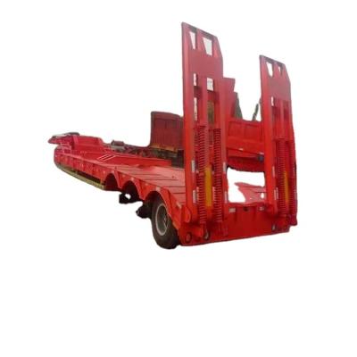 China New 60-120 Ton Low Seat Truck Trailer Low Seat Three Axle Semi Trailer Truck Semi Trailer Hook Plate for sale