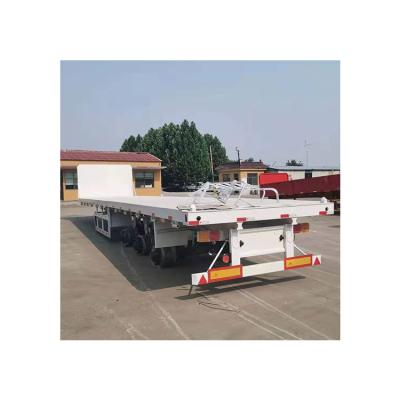 China Flat bed or skeleton type truck trailer quality assurance 14250*2500*1500(mm) truck trailer semi-trailer for sale