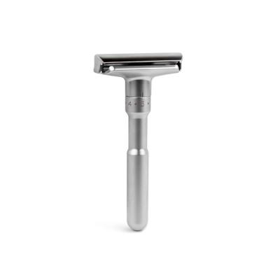 China Single Classic Exposure Six Levels Blade Manual Adjustable Safety Razor With Chrome Finish for sale