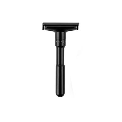 China Matte Black Coating Double Edge Safety Single Blade Razor Adjustable Blade Razors Shaving for sale