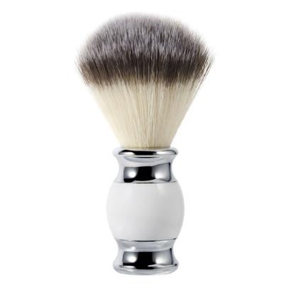 China Premium Skind-friendly Synthetic Professional Barber Shaving Brush Handmade White Shaving Brush For Men Soft for sale