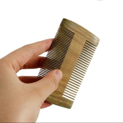 China Beard Styling Pocket Anti Static Men's Beard Pocket Sandalwood Fine Rough Teeth Comb Wooden Small Mustaches Comb for sale