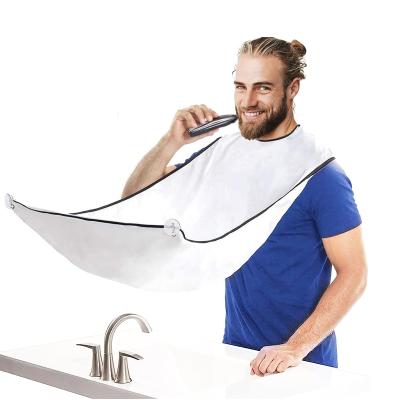 China New Hot Sale Polyester Bathroom Beard Trimmer Cape Catcher Apron Male Beard Shaving Apron For Men for sale