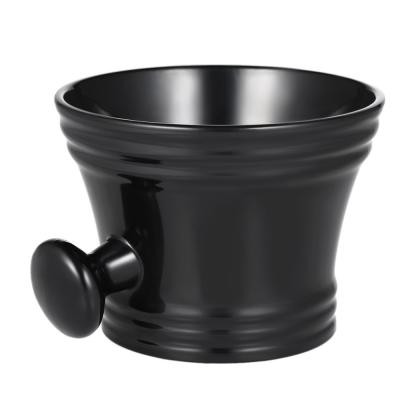 China Wet Shaving Tools Wholesale Custom Made Premium Black ABS Plastic Cup Cup Shaving Bowl With Handle for sale