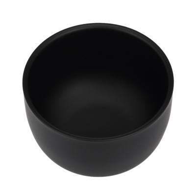 China Premium Stainless Steel Shaving Soap Bowl Shaving Brush Black Wet Shaving Bowl Custom for sale