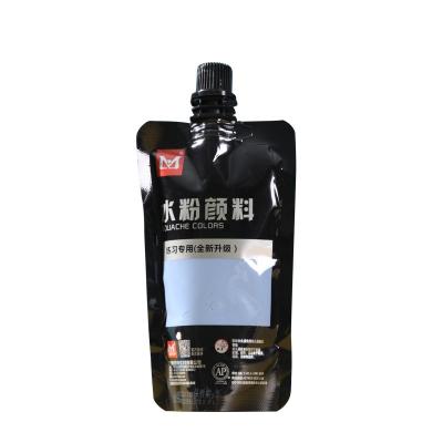 China Custom Logo Portable Sealed Plastic Acrylic Impact Resistance Paint Spout Packaging Pouch For Organic Dye Packing Bag for sale