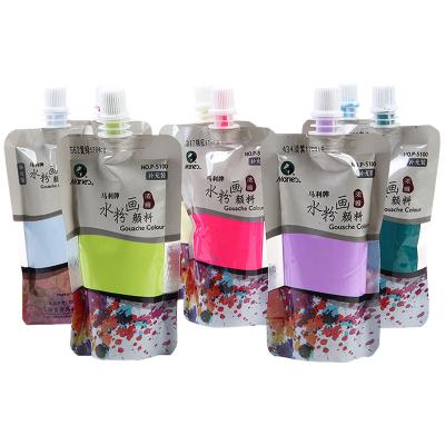 China Custom Size Impact Resistance Nylon Material Leak Proof Rack Up Packaging With Window Spout Pouch For Gouache Paint Container for sale