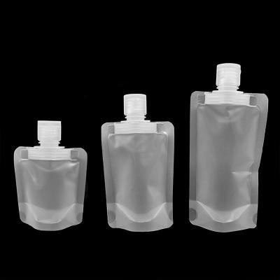 China New Barrier Design Plastic Leak Proof Holder Up Sample Plastic Cosmetic Pouches Face Cream Lotion Spout Portable Pouch Flip Top Cap for sale