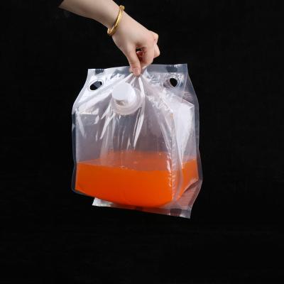 China High Barrier Safety Nylon 3L/20L Transparent Plastic White Beverage Stand Up Urea Bag For Vehicle Bag In Box For Juice for sale