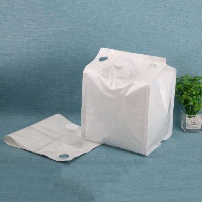 China Custom Milk Juice Aspetic Bag In Box Leak Proof Safety Barrier White Nylon Plastic Beverage 25L 20 Liter Square Lower Custom Milk Juice Aspetic Bag In Box for sale