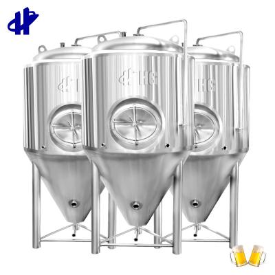 China Hotels 7BBL 10BBL 15BBL Conical Stainless Steel Fermenter Tank With Cooling Coil For Beer Brewing Equipment for sale