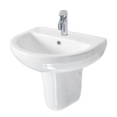 China Modern Durable Using Sanitary Ware Hand Wash Basin With Pedestal for sale