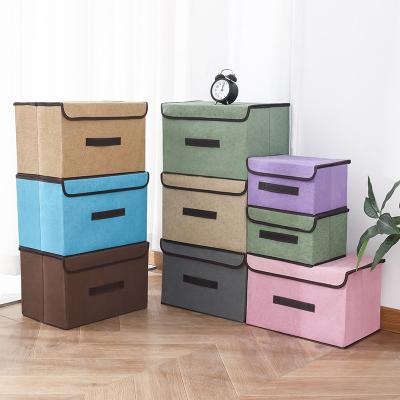 China Promotion Rectangle Folding Wardrobe Clothes Foldable Toy Clothing Storage Box Dustproof Storage Organizer Cloth Sundries Storage Box for sale