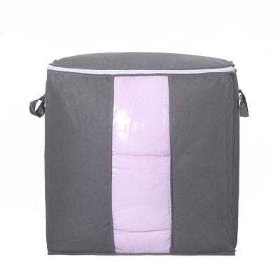 China New Arrival Modern Cloth Storage Boxes Bins Thicken Non-woven Horizontal And Vertical Organizer Bag Clothes Quilt Bag for sale