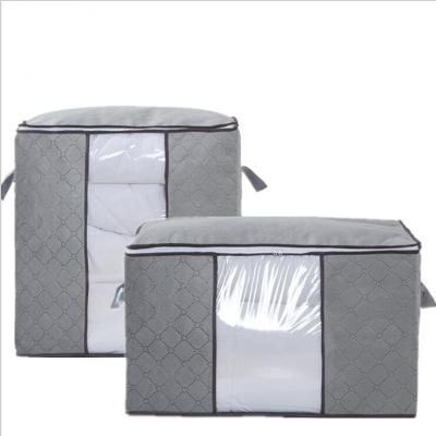 China Good Selling Modern Quilt Shell Bag Home Storage Box Thickened Non Woven Cloth Clothing Organizer Bins Storage Boxes for sale