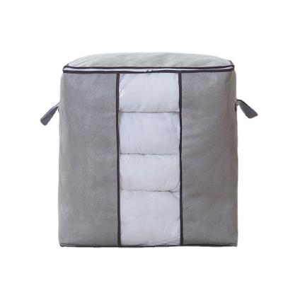 China Sustainable Sale Clothing Thickennon Woven Storage Boxes Bins Clothes Tote Bag Quilt Luggage Moving Bag for sale