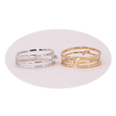 China CLASSIC Cool Luxury Triple Row Ring Last Diamond Knot Design Multilayer Cuff Ring for sale