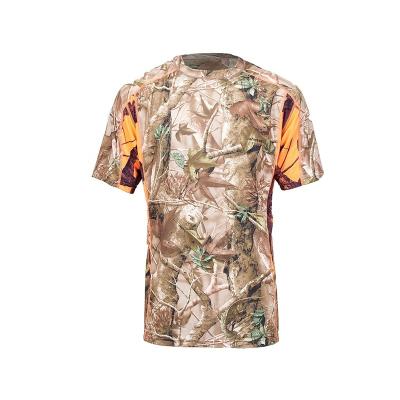 China Antibacterial Camouflage Hunting Short Sleeve Digital Print Tree Pattern Hiking T Shirt For Men for sale