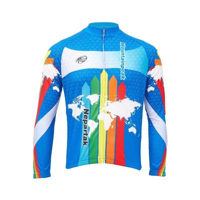 China Breathable Customized Sublimation Printing Mens Long Sleeve Cycling Cycling Tank Top With Pockets for sale