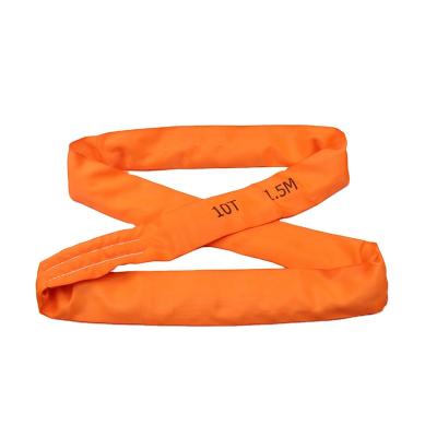 China 2022 Hot Lifting Goods Turned Endless Soft Round Sling Polyester Fiber Webbing Round Sling Belt for sale