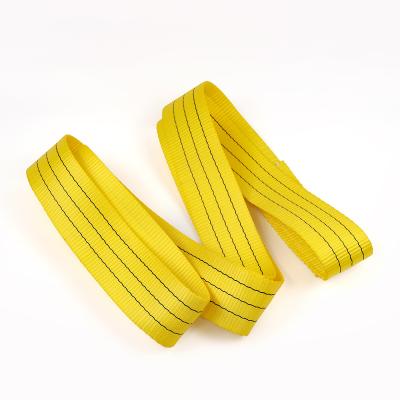 China Hot Sale China Product Goods Green Yellow White Color Single Ply Endless Webbing Slings Lifting Slings for sale