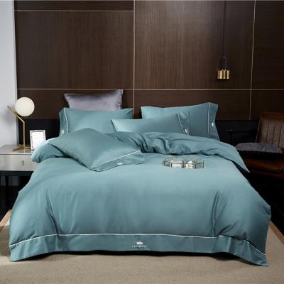 China Full Color 100% King Queen Bedroom Nondisposable Pure Adult Twin Color 60s Cotton 60s Size Sheets Duvet Covers 4 Piece Bedding Set for sale