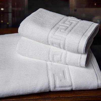 China Hotel Sustainable Woven Fabric Customized Logo 5 Star Hotel 100% Cotton Towels Bath Set Luxury 3 Piece Bath Towel Set for sale