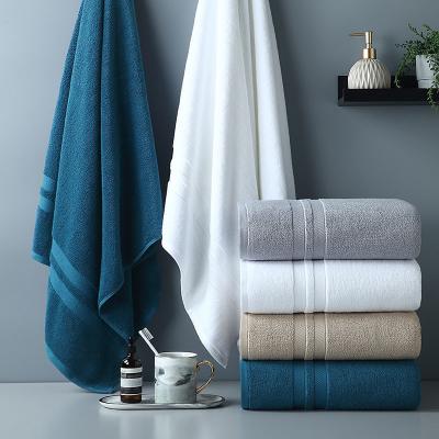 China Factory Wholesale Pure Color Viable Cotton 100% Microfiber Polyester Microfiber Bamboo Bath Towel For Gaestgiveriet Hotel Use Bath Towel for sale