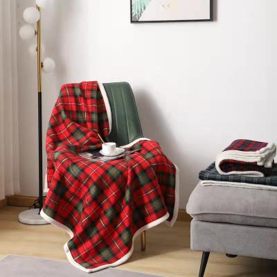 China New Year Nondisposable Promotion Cheap Bohemian Cashmere Knitted Casual Plaid Wool Blanket Sofa Lunch Break Office Blanket Blanket for sale