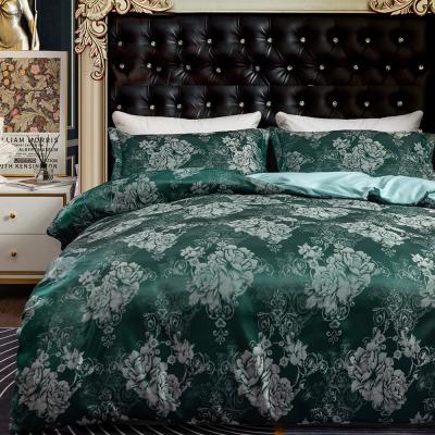 China Nondisposable Jacquard American European Luxury Twin Pattern Hotel Family Full King Size Pillowcase And Comforter Covers 3 Piece Bedding Set for sale