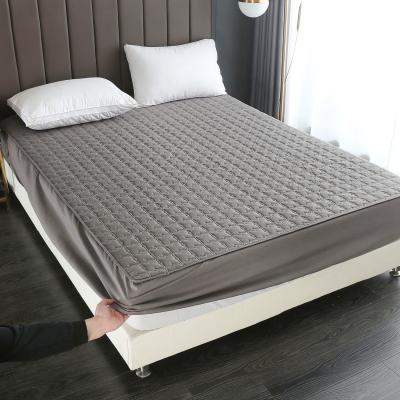 China China Factory Wholesale Waterproof Polyester Fiber Cotton Waterproof Mattress Cover Protector Bed Mat For Home Hotel Bedding for sale