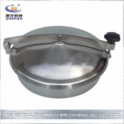 China Beverage stainless steel sanitary pressure type manhole cover / manway door for dairy industry for sale