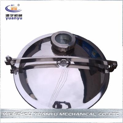 China SS304 SS316L Stainless Steel Air Pressure DN200 DN300 DN400 DN500 Round Sanitary Manhole Cover for sale