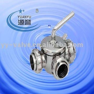 China Stainless Steel General Socket IDF ISO DIN SMS 3 Way Sanitary Valve for sale