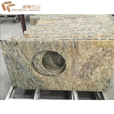 China Brazil Granite Gold Diamond For Vanity And Countertop for sale