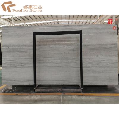 China China Factory Price Polished Blue Wood Veins Marble Slabs And Tiles for sale