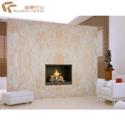 China Factory Price Polished Golden Spider Marble Slabs For Sales for sale