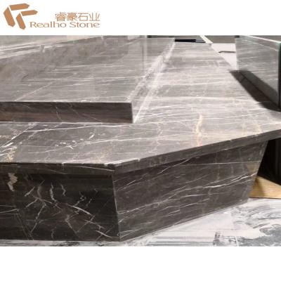 China Good Price Polished Exotic Lincon Grey Marble Slab For Sales for sale