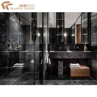 China Large Size Italian Grey Marble Slabs For Bathroom for sale