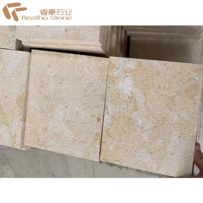 China Low Price Jura Beige Fossil Limestone Tile For Wall for sale