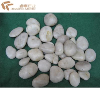 China Natural White River Pebble Stone For Flooring for sale