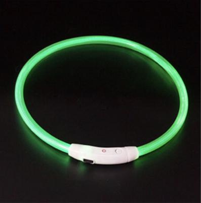 China USB Stocked Rechargeable Flashing Light Pet Cat Led Dog Collar for sale