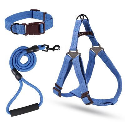 China Good Quality Stocked Nylon Pet Harness and Leash Sustainable Set for sale