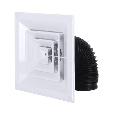 China 4 Way Supply Modern Square Ceiling Air Conditioning Diffuser Duct Wind Pipe for sale