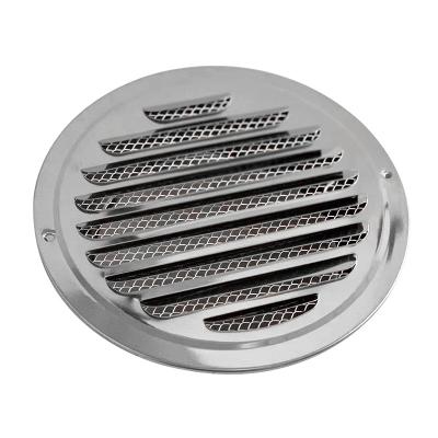 China Modern Flat Head Round Air Stack Outlet Decorative Vent Covers Stainless Steel Restaurant For HVAC Systems 4