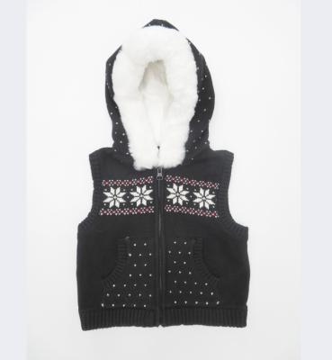 China Viable overruns hooded girl's vest clothing vest for outdoor children outwear stocklots overrun overruns for sale