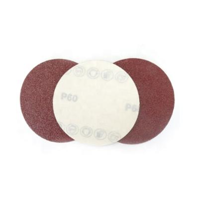 China 5 Hole 0 Inch Hook And Loop Garnet Disc Grinding Sandpapers For Car Polishing And Wood for sale