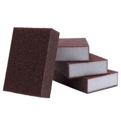 China Waterproof Abrasive Polishing Tools Sandpaper Drywall Four-sided Abrasive Sponge Sanding Block for sale