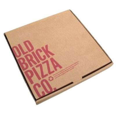 China Recycled Materials Custom Design Food Box Corrugated Paper Brown Pizza Box with logo for sale