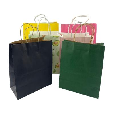 China Recycled Materials Custom Logo shopping paper bag paper bag high quality kraft paper bags with handles for sale